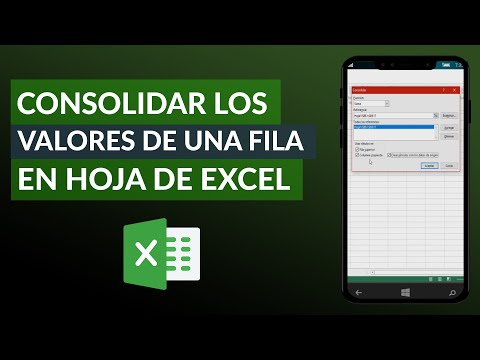 Cómo Consolidar los Valores o Datos de una Fila en una Hoja de Cálculo en Excel