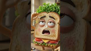 Cute Sandwich Making Itself 🥪 | Funny 3D Pixar Style Sandwich Animation #shorts