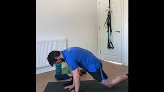 Lunge based adductor/hamstring stretch