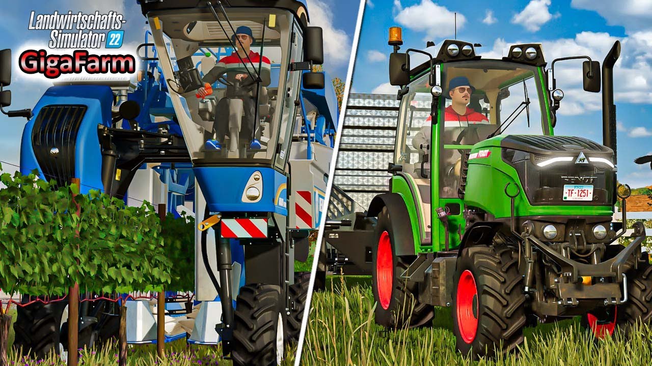 LS22 GigaFarm #12 - Letzten MAIS häckseln und die Traubenernte beginnt -  Farming Simulator 22