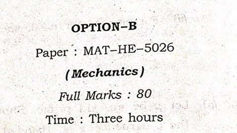 mechanics question paper Guwahati university 5th sem 2023