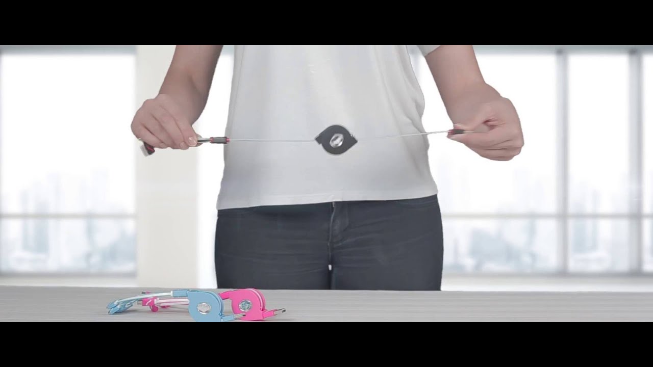 CHJGD®  USB Retractable and Tangle Free Multi Charger Cables