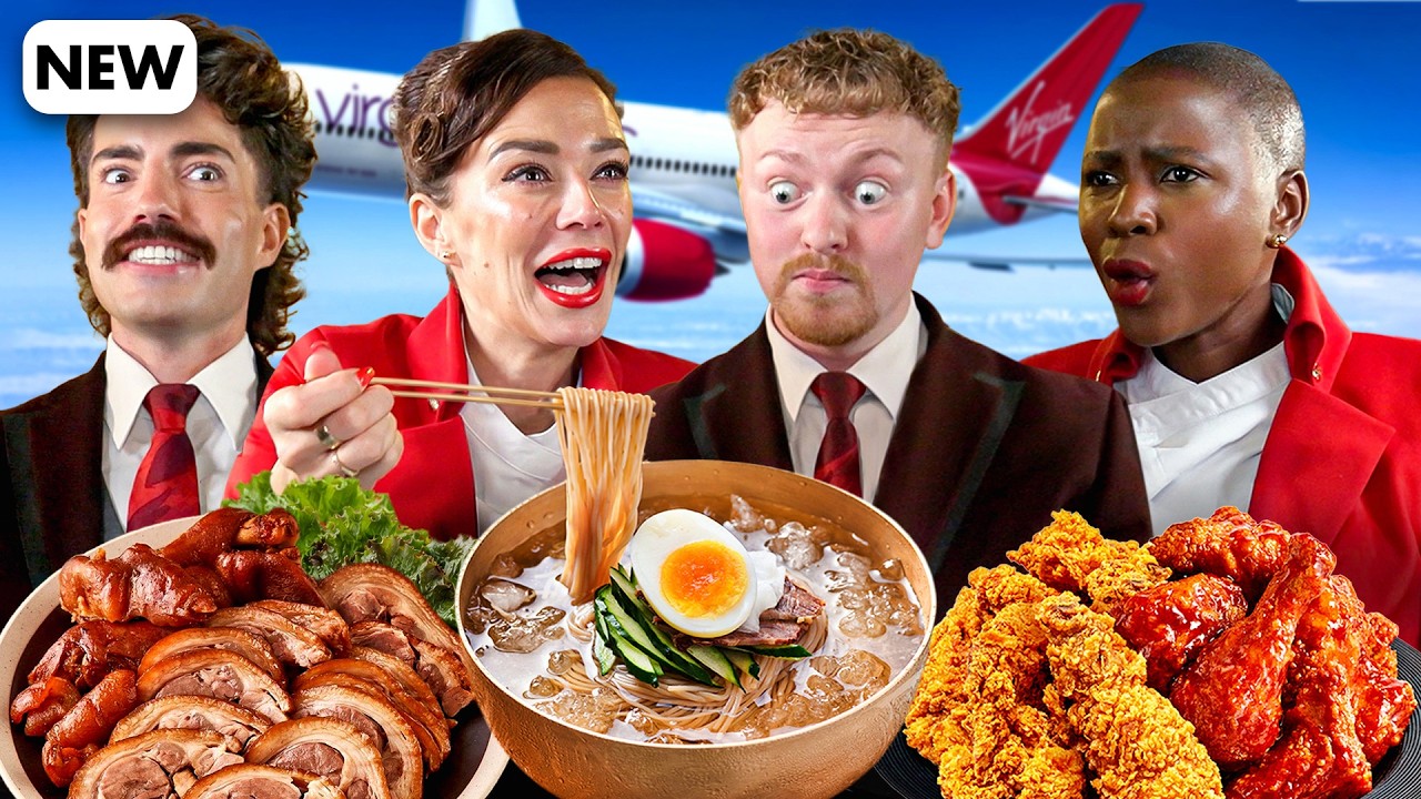 British Cabin Crew tries Real Korean Food for the First Time!