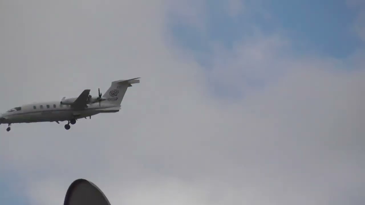 ENAV Piaggio P180 Avanti landing at Turin Caselle Airport TRN from Genoa Airport GOA