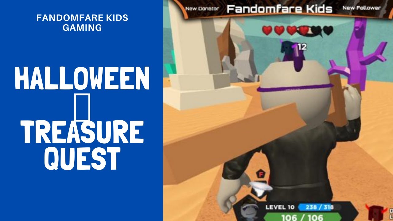 Zombie Gamer Playing Roblox Halloween Treasure Quest Fandomfare Approved Fandom Fare Kids Gaming - roblox groups for treasure quest