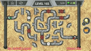 Pipeline Level 102 All 3 stars By Pixign, Android Solution