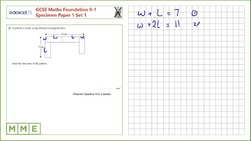 GCSE Maths EDEXCEL Specimen Set 1 Foundation     Paper 1   Q23 Geometry problems