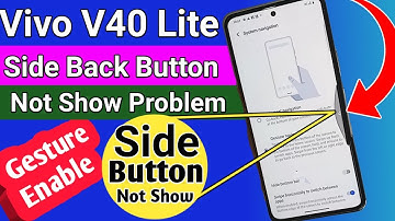 Vivo V40 Lite Side back button not show