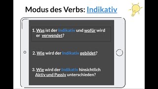 Der Modus "Indikativ"