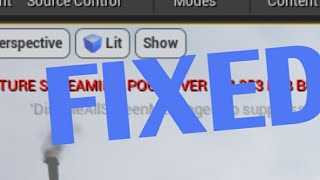 Eliminating 'Texture Streaming Pool Over' Error - Resolved in Unreal Engine 5