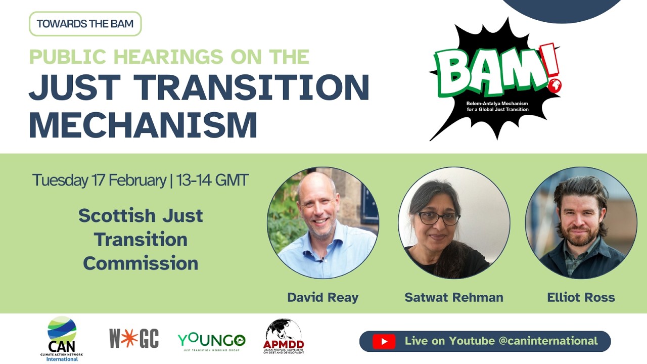 Just Transition Commission | TOWARDS THE BAM: Public Hearings on the Just Transition Mechanism