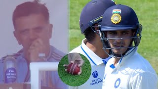 Rahul Dravid Angry when Shubman Gill given Catch Out due to Wrong Umpiring Decision