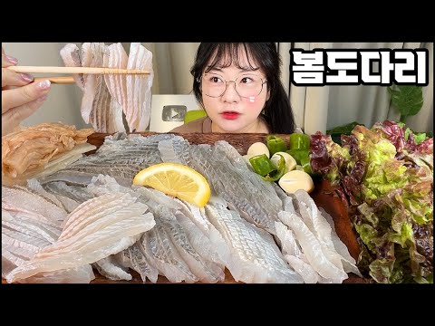 봄도다리 먹방, 탱글쫀득 봄도다리 먹방! 가을에는 전어 봄에는 도다리 먹방 asmr, RAW Spring flounder MUKBANG/REAL SOUND, EATING SHOW