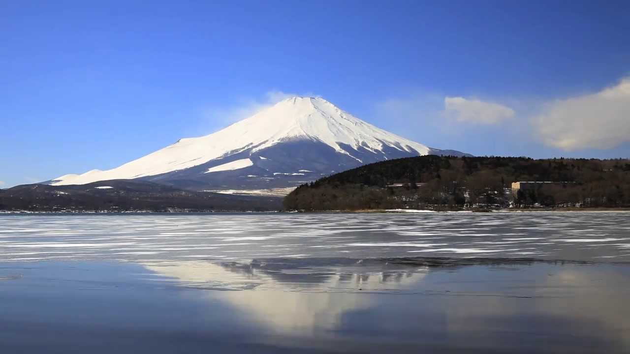 富士山冬景 山中湖北岸 Youtube