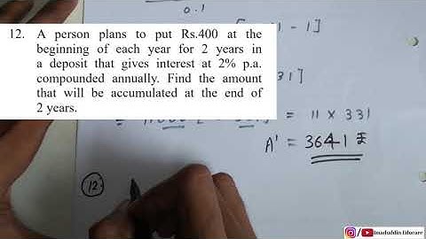 12th commerce maths 2 | Insurance and Annuity Exercise 2.2 | 12th commerce new syllabus