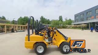 FORLOAD H908K H180 hydrostatic mini wheel loader with kubota euro5 engine