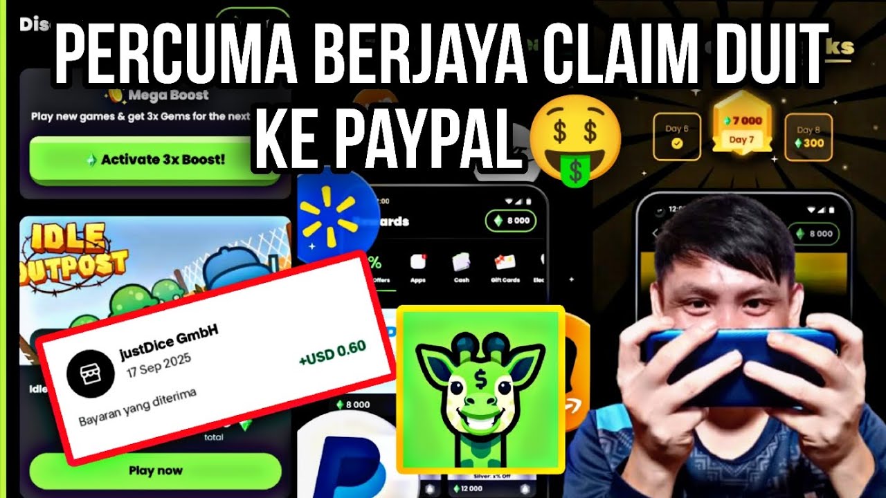 Cash Giraffe Malaysia Cara Buat Duit Main Game Dapat Duit Paypal