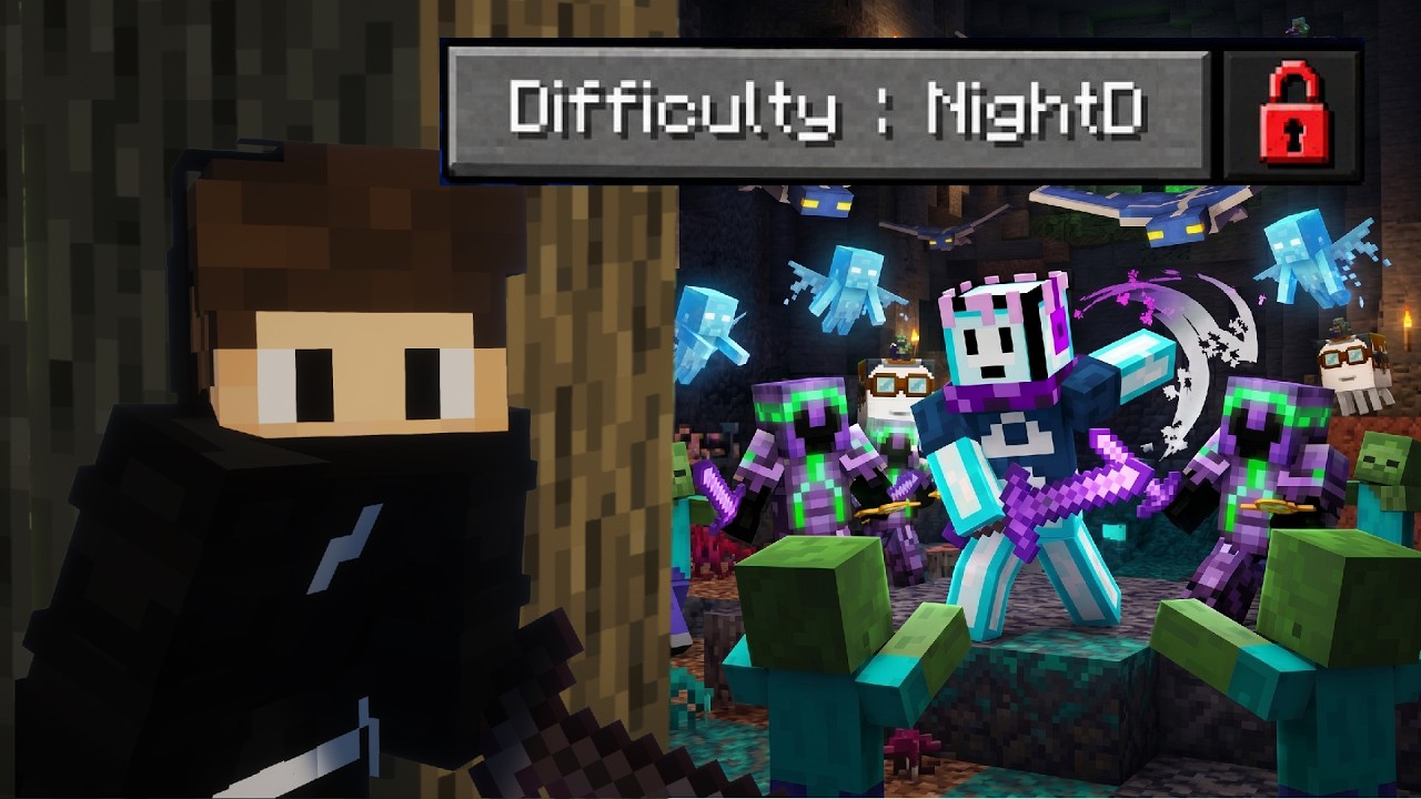 AKU PRANK BEACONCREAM DENGAN MINECRAFT DIFFICULTY NIGHTD