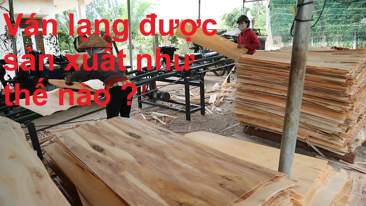 Quy trình sản xuất ván lạng ván bóc ở xưởng nhỏ - youtube