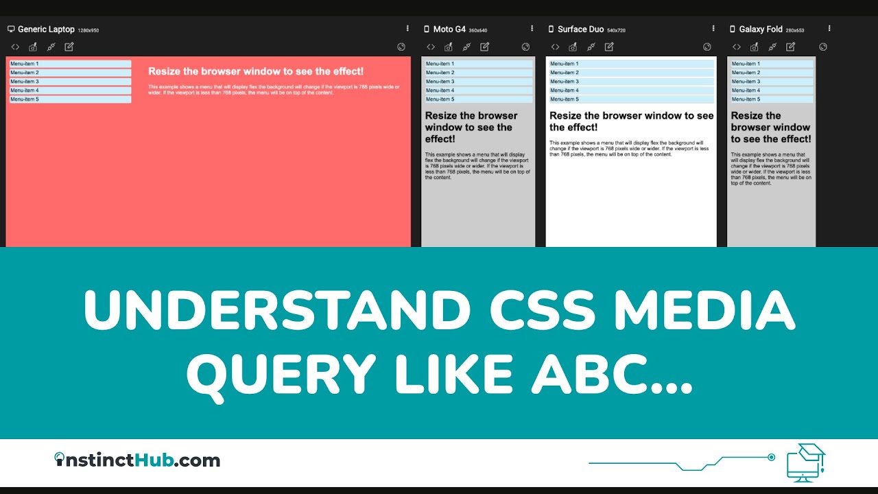 Understanding CSS Media Query like ABC YouTube
