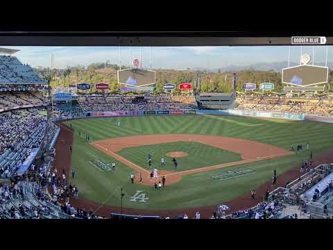 2021 NLCS: Manny Mota throws out first pitch before Game 5 at Dodger Stadium