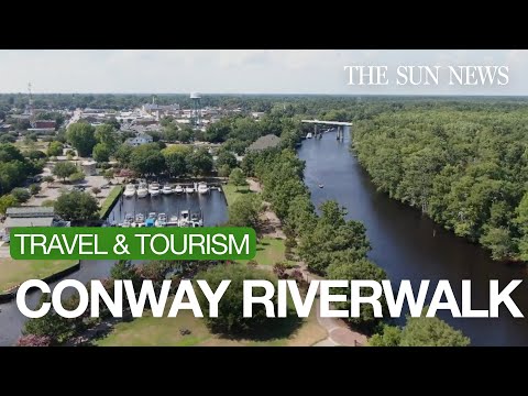 Aerial Views Of Historic Conway Riverfront In South Carolina
