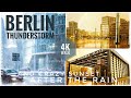 Heavy Thunderstorm over Berlin - Atmospheric Rain Walking Video at Potsdamer Platz in 4K | 50fps