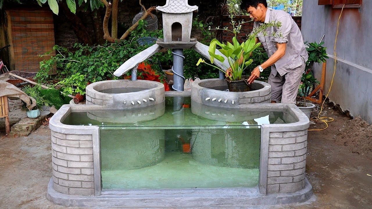 Designer Outdoor Water Fountain | Aquarium with 2 filters