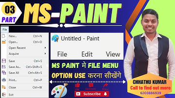 File Menu In Ms Paint In Hindi | Ms Paint File Menu Complete Tutorial |  Chhathu Kumar Part-3
