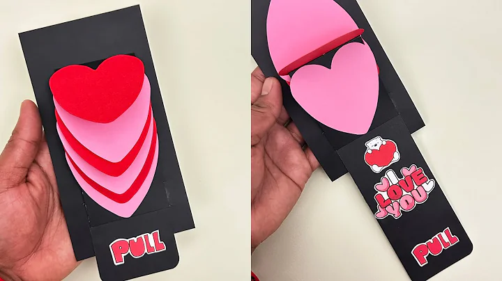 DIY Heart Waterfall Card | Romantic Valentine’s Day Gift Idea 💕 | I LOVE YOU Pop Up Craft