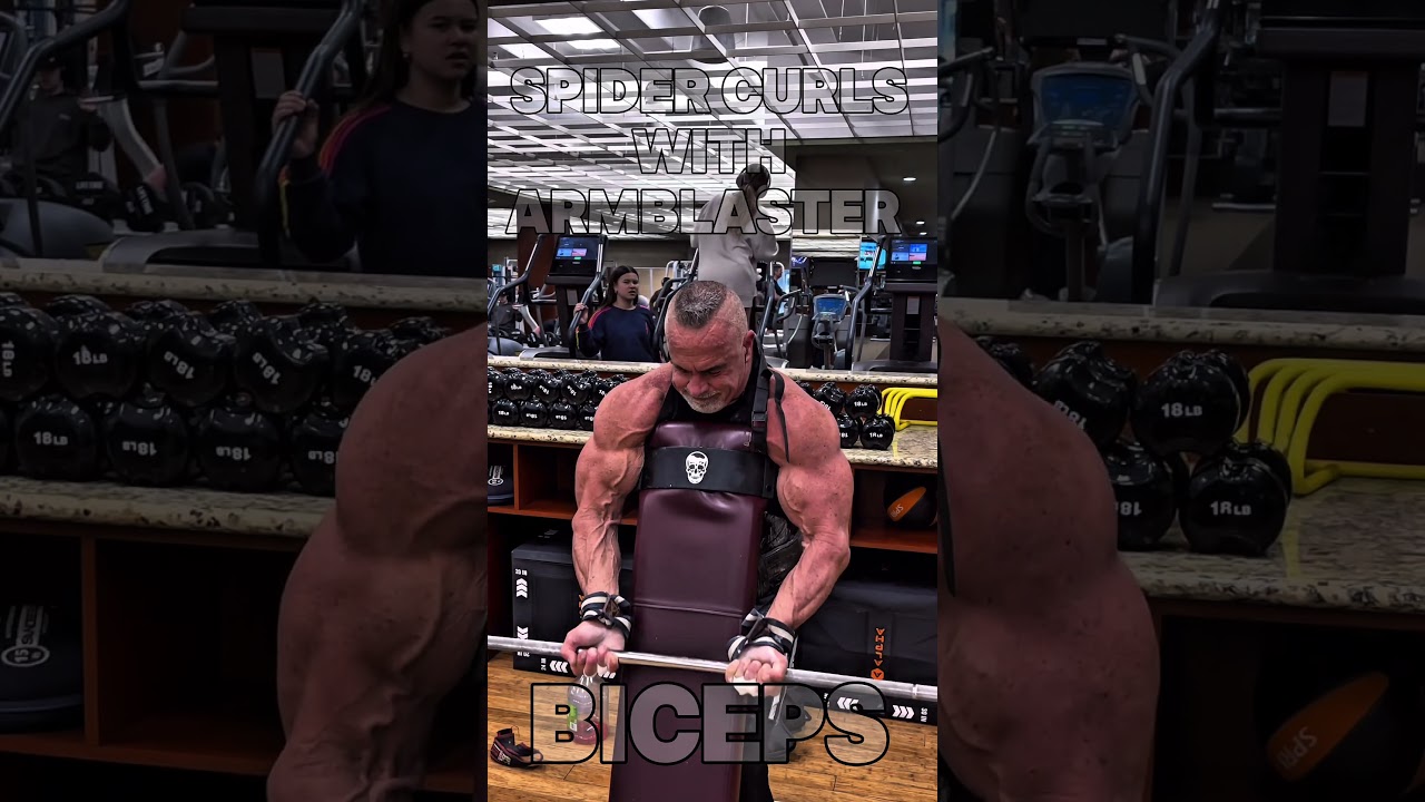 SPIDER CURLS WITH ARM BLASTER #motivation #workout #muscle #workouttips #exercise