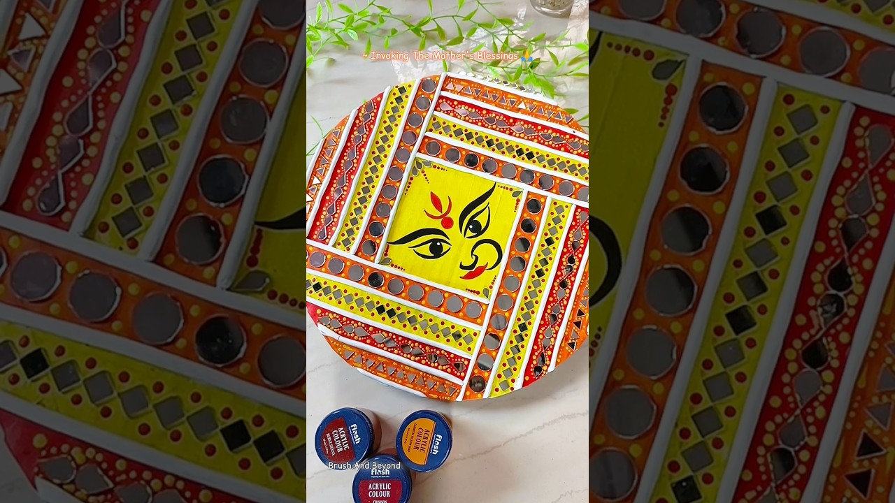 Durga lippan art | Festive DIY | Flash Paints