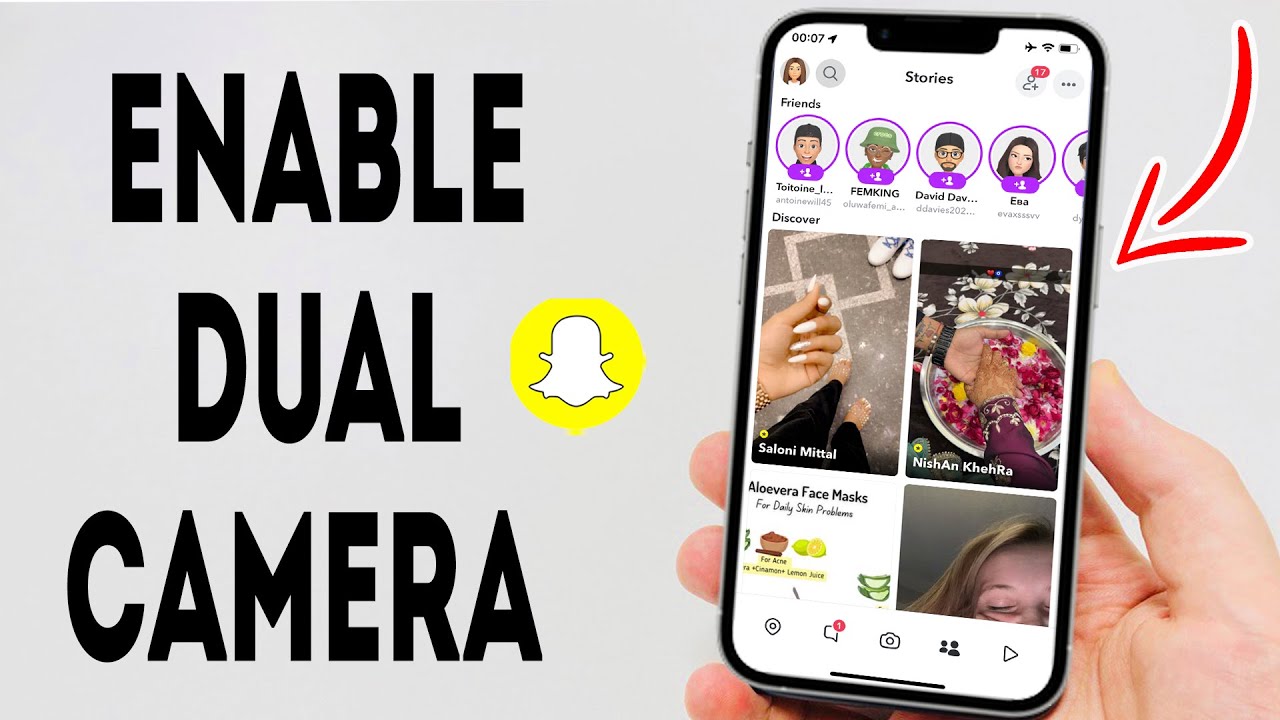 Как включить двойную камеру в Snapchat — полное руководство