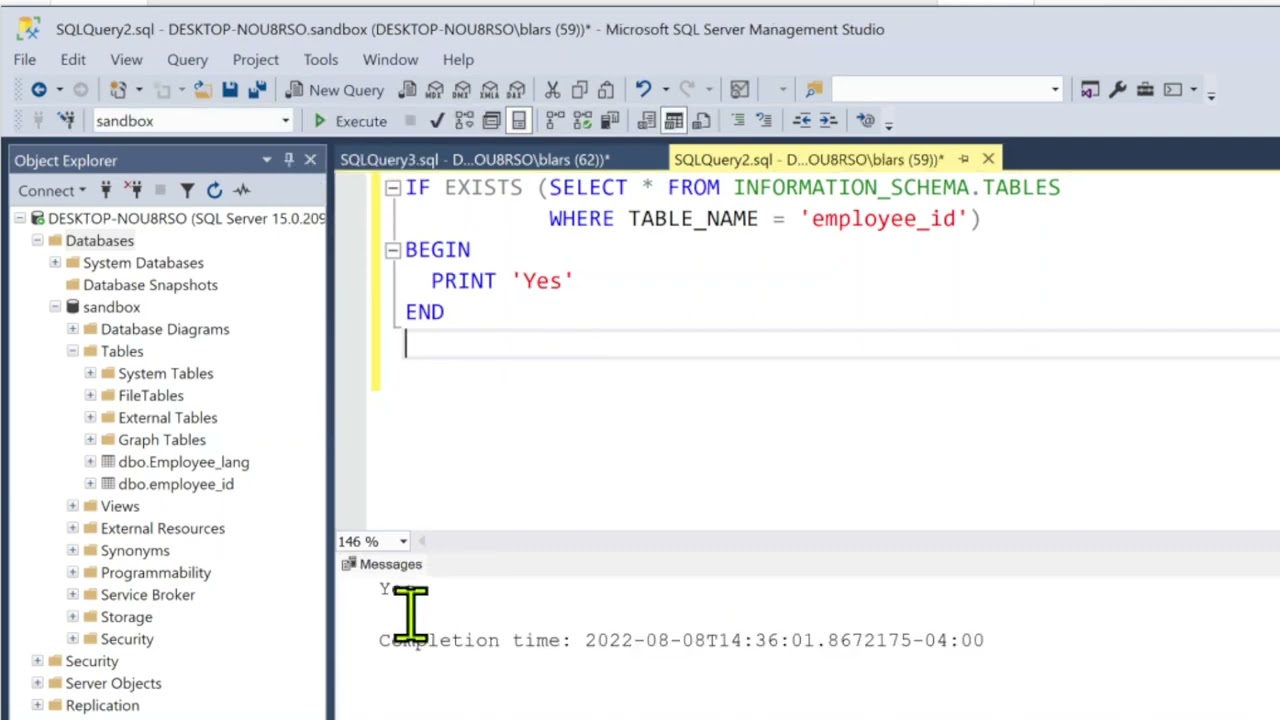 SQL: Check if table exists – Analytics4All