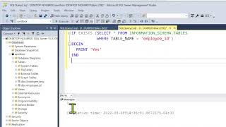 SQL Server - Check to see if a table exists