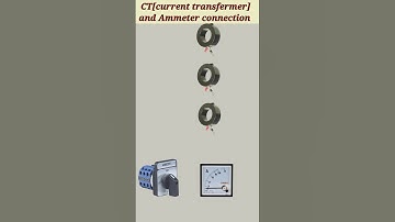 Current transfermer(C.T) connected with ammeter selector switch ammeter connection