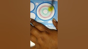 How many rotation were drawn??#asmr#spirograph #drawing #satifying #viralvideo 💛💚🧡