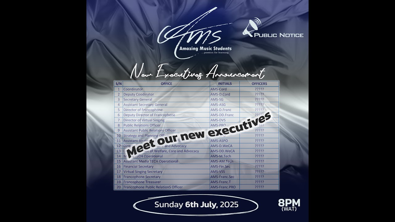MEET OUR NEW EXECUTIVE MEMBERS - YouTube