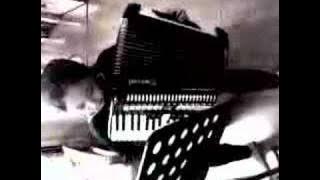 Chinese lovely school girl plays accordion 2