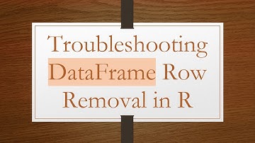 Troubleshooting DataFrame Row Removal in R