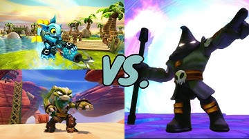 Stink Bomb and Gill Grunt VS. Hood Sickle | Skylanders Trap Team