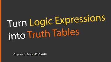 How to turn logic expressions into truth tables