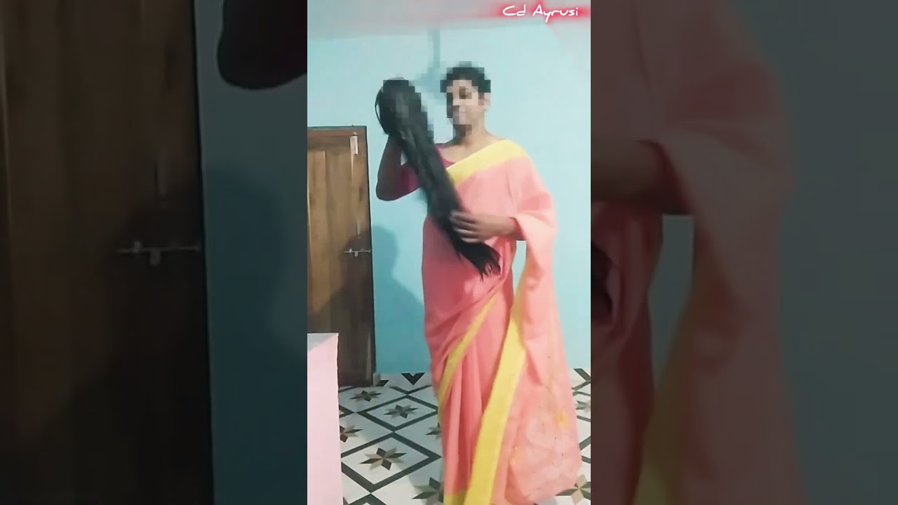 How to wear sari if you are a crossdresser.. watch till end surprise for you.