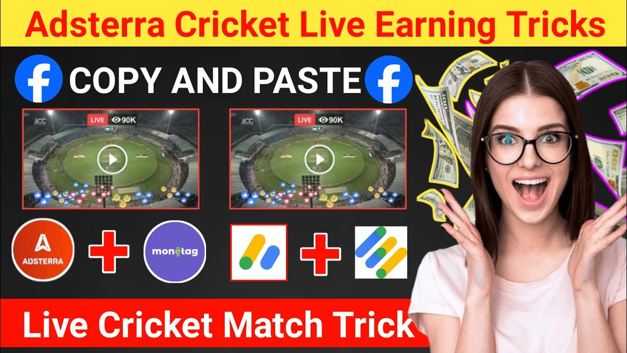How To Cricket Live Stream on Facebook || Adsterra Cricket Live Earning ...