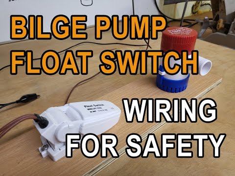 How to wire a bilge pump? We show how to wire a 12V bilge pump float switch with a manual override.