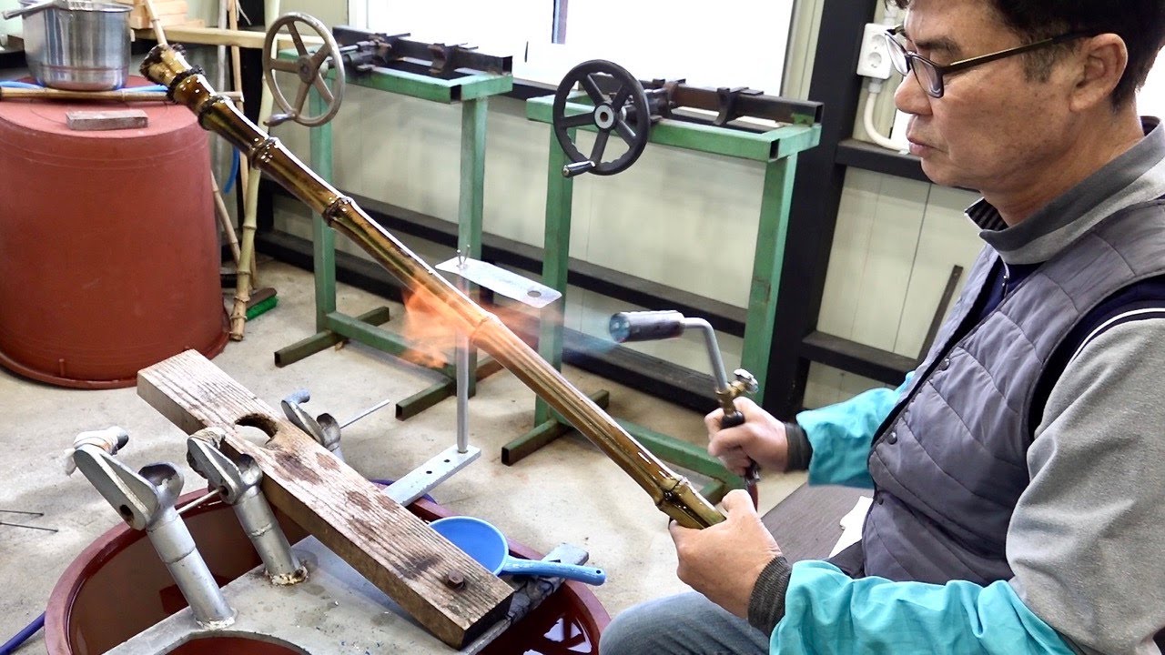 Amazing Sounding Long Bamboo Flute Making Process YouTube