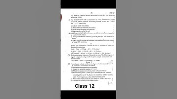 Class 12 chemistry Question NEB2080