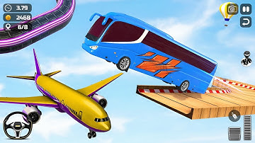 Crazy Bus Mega Ramp Impossible GT Car Racing - GT Bus Stunt Impossible Tracks - Android Gameplay