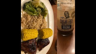 G Hughes Sugar Free Bbq Chicken Con On The Cob Broccoli And Brown Rice Mukbang