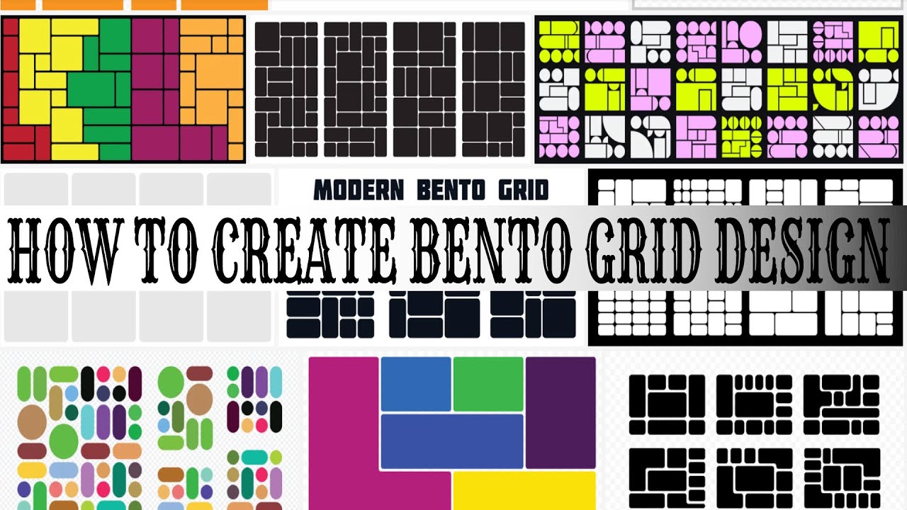 Modern Bento Grid Layout Design Ideas for UI/UX in Adobe illustrator ...